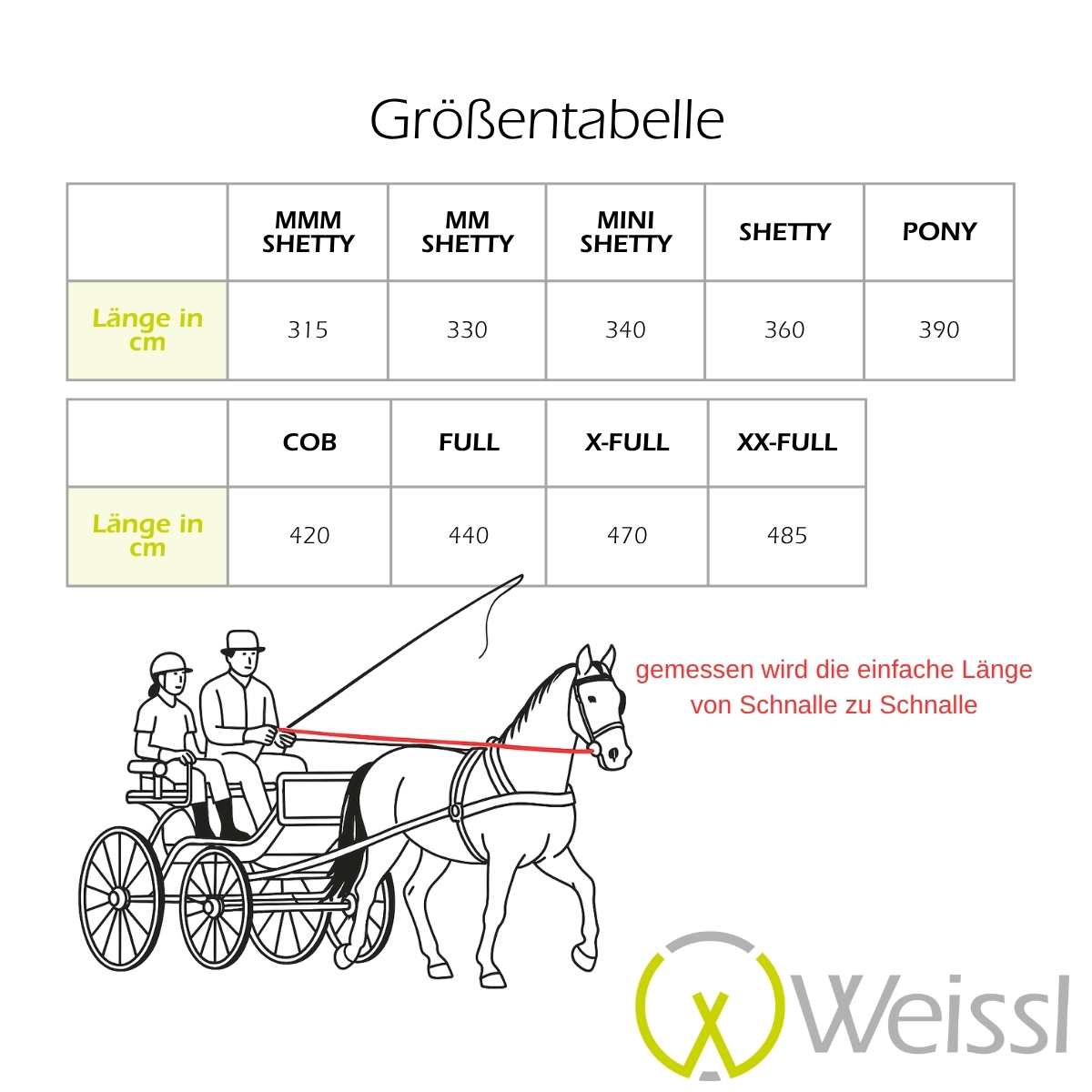 WEISSL Fahrleine Einspänner TECH COMFORT mit Griphandstück