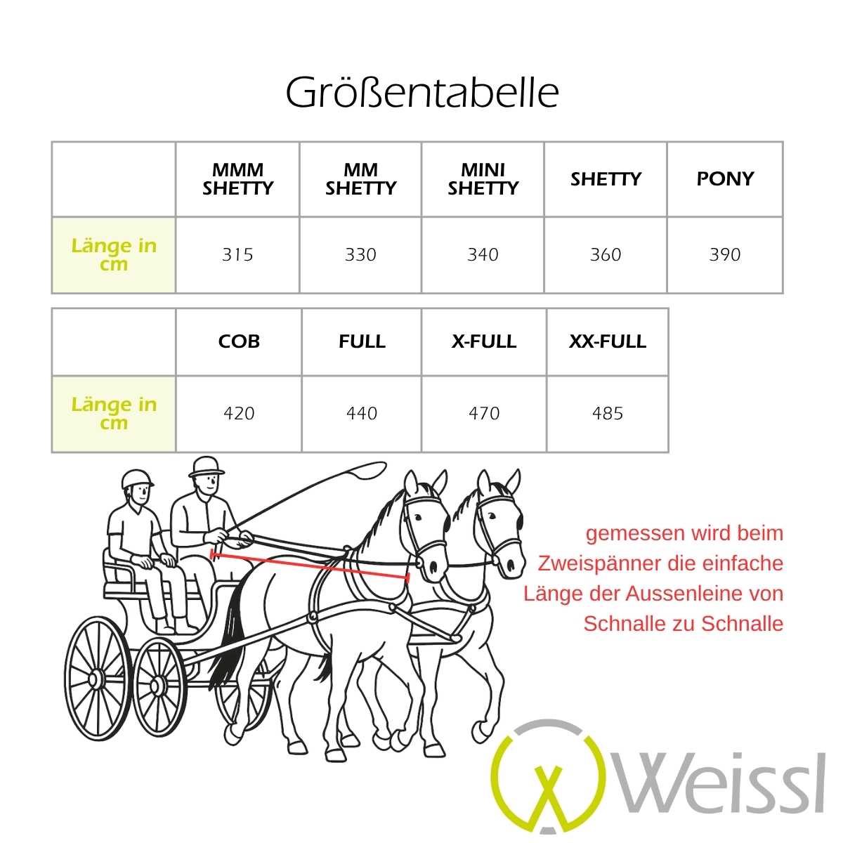 WEISSL Fahrleine Zweispänner PRO
