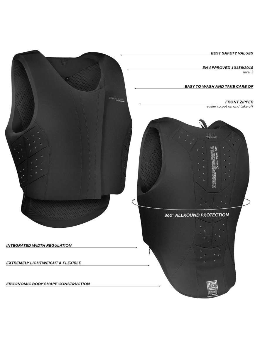 Komperdell Reitprotektor Equestrian Regular Level 3, schwarz, L