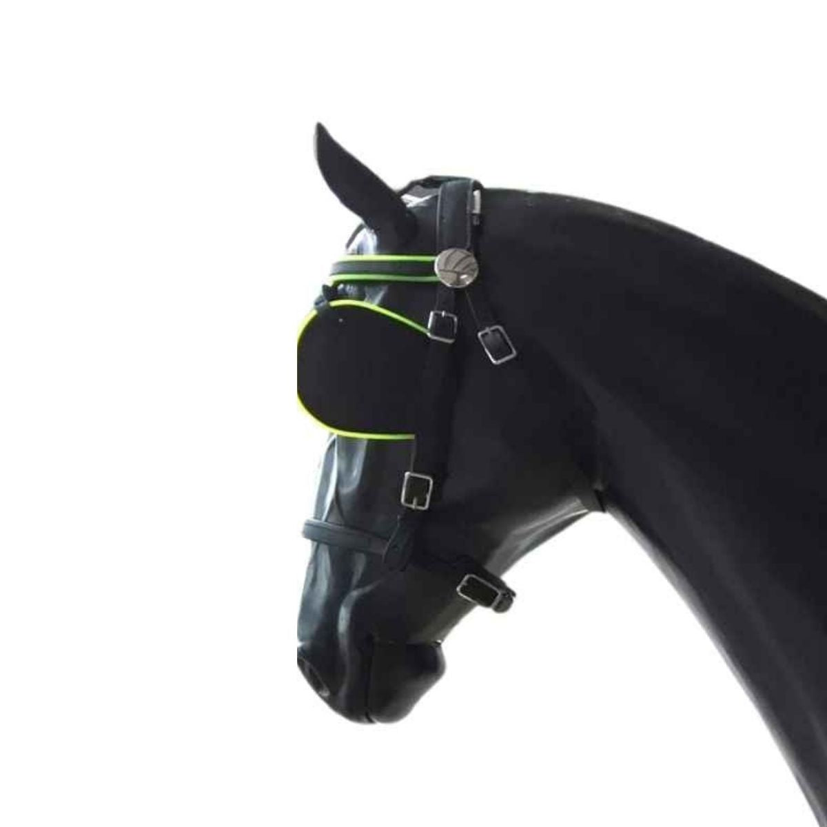 Arden Marathon Biothane Stirnriemen schwarz mit farbigem Keder