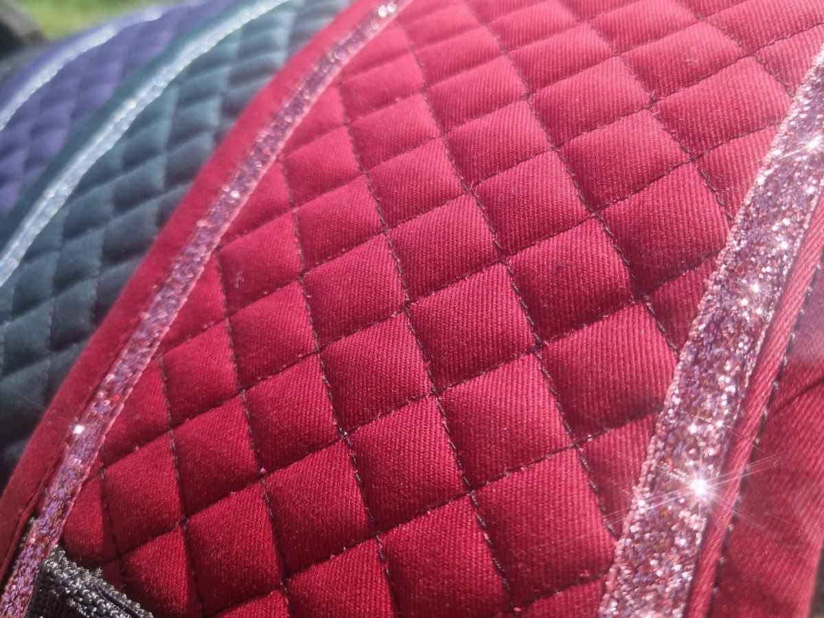 WEISSL Selettunterlage Longiergurtunterlage, rein Baumwolle, Glitzer