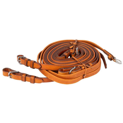 Arden Fahrleine Leder Super Lux Vierspänner mit Softlederhandstück Komplettset 19 mm