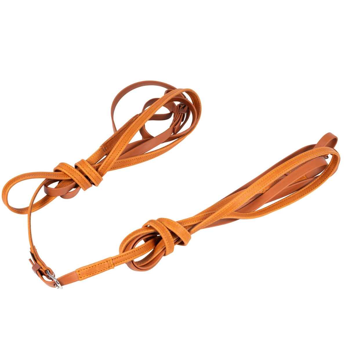 Arden Fahrleine Tandem Biothane Vorderleine mit Softleder-Handstück