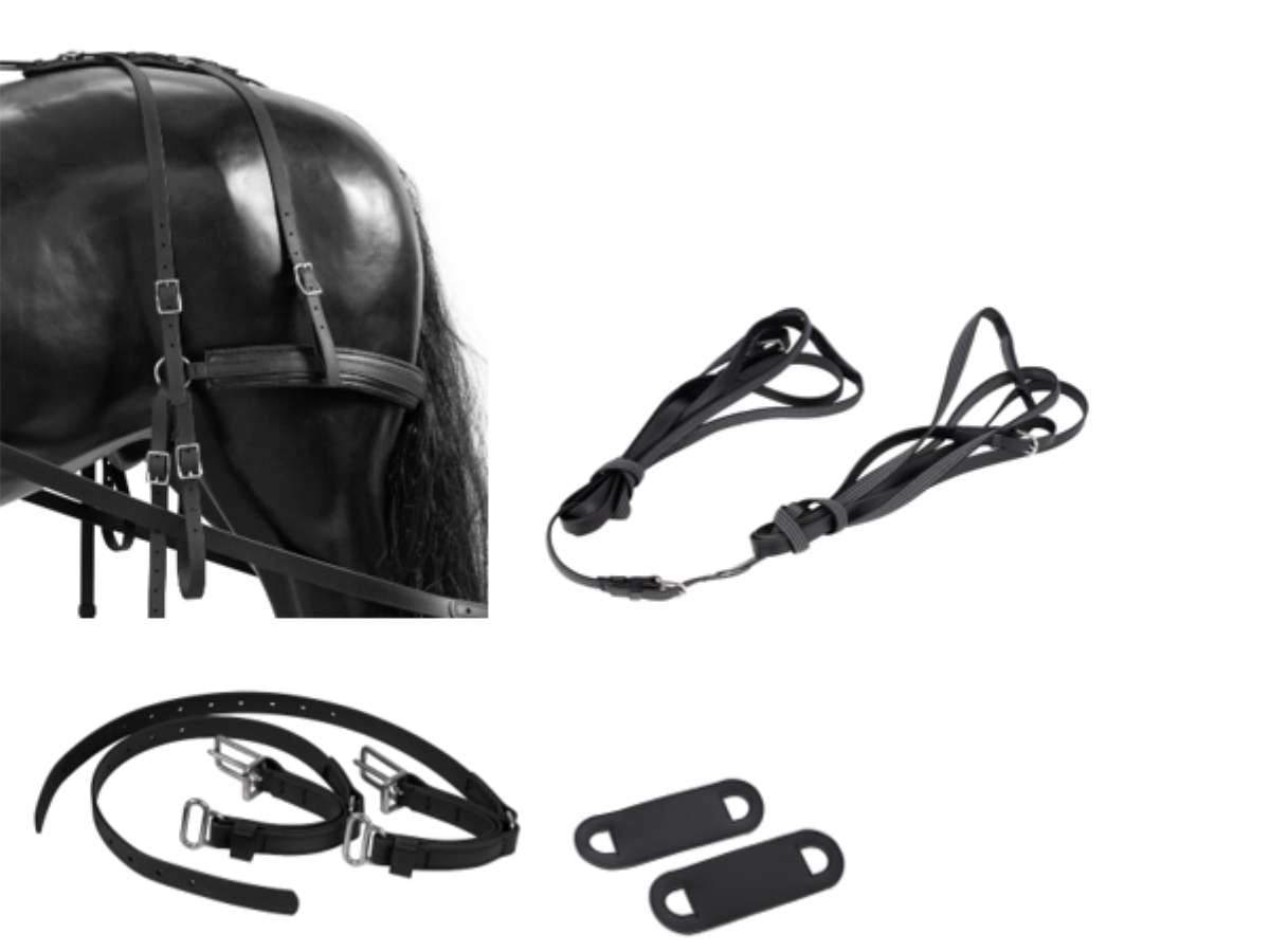 ARDEN Adapter Set Kombigeschirr von Zwei- auf Einspänner inkl. Hintergeschirr 