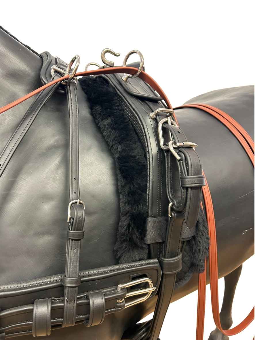 WEISSL Selettunterlage - Longiergurtunterlage echt Lammfell mit Korrektur Einlagen