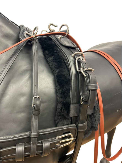 WEISSL Selettunterlage - Longiergurtunterlage echt Lammfell mit Korrektur Einlagen