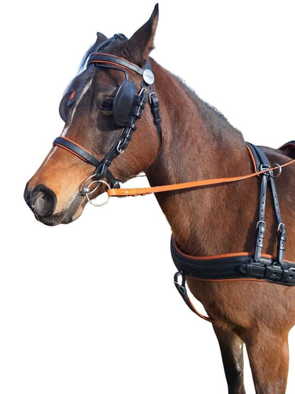 Arden Pferdegeschirr Leder Super LUX Einspänner Brustblatt anatomisch