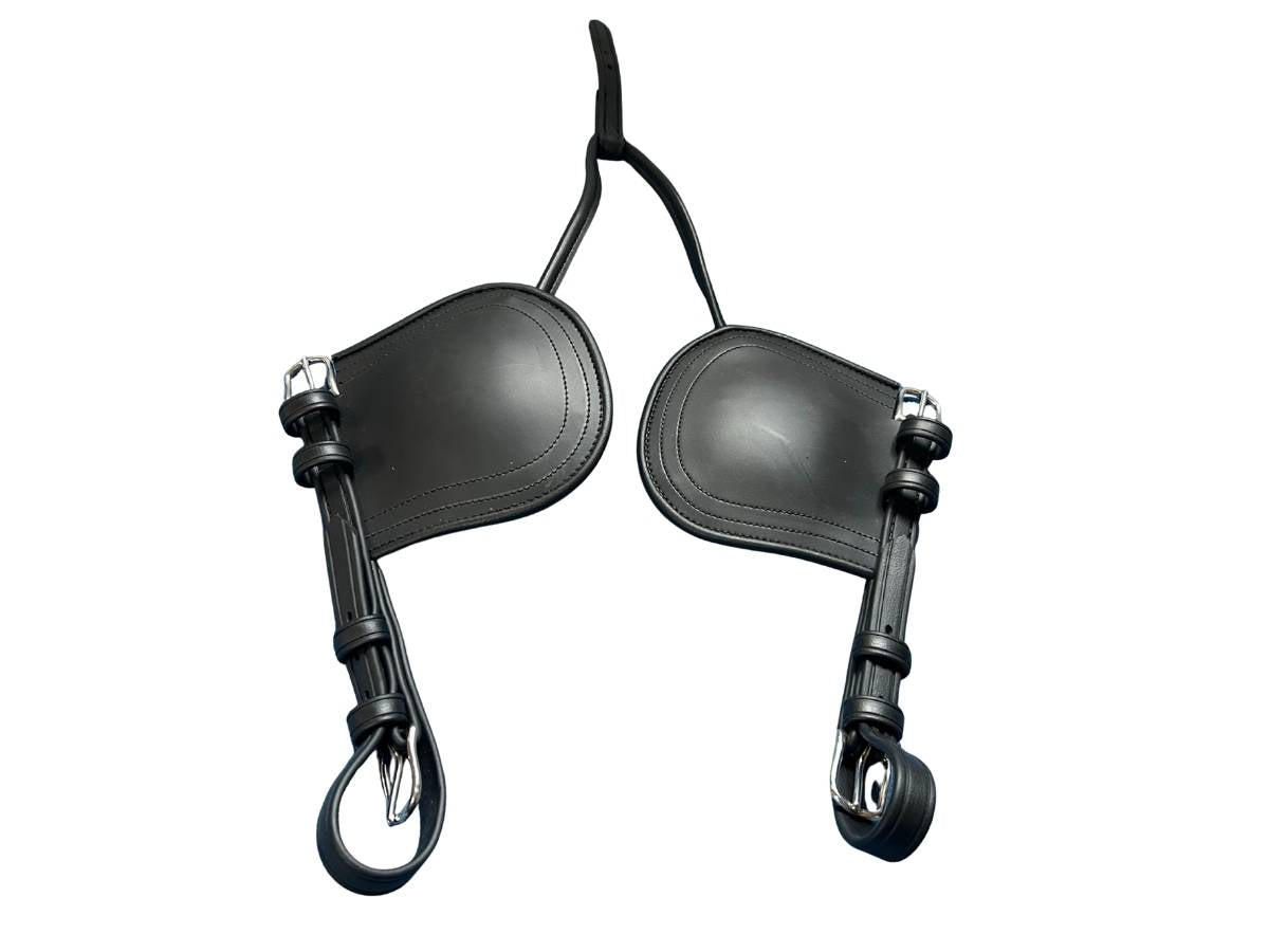 WEISSL einfache Backenstücke mit Scheuklappen Blendklappen für Fahrzaum TechComfort (Paar)